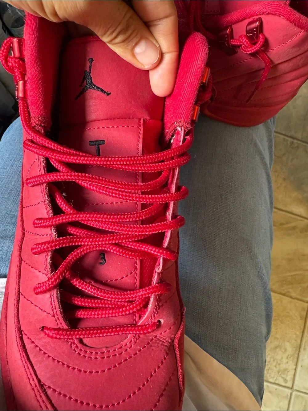 Jordan Red High-Top Sneakers